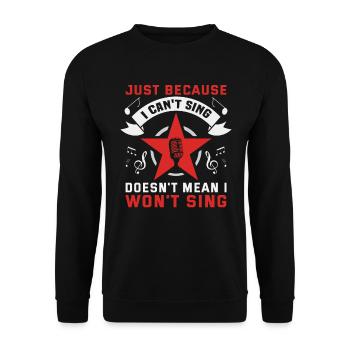 Karaoké Chant Chanteur Musique Karaoké Bar - Sweat-shirt Unisexe - noir - Devant - Alina (178cm) & Michal (187cm)