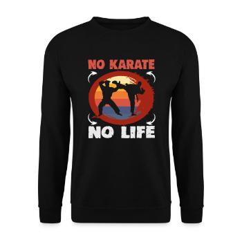 Karate Kampfsport Karate Trainer Karate Kämpfer - Unisex Pullover - Schwarz - Vorne - Alina (178cm) & Michal (187cm)