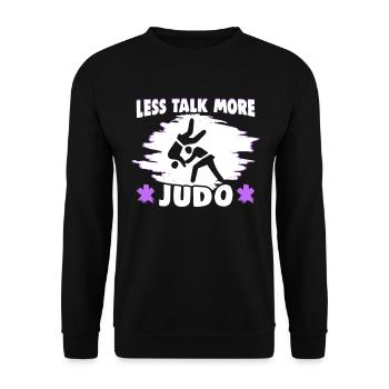 Judo Kampfsport Judo Trainer Judoka - Unisex Pullover - Schwarz - Vorne - Alina (178cm) & Michal (187cm)