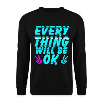 Tout ira bien - Sweat-shirt Unisexe - noir - Devant - Alina (178cm) & Michal (187cm)
