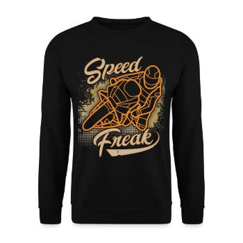Moto Bike, Biker Design, Speed Freak, Rapide - Sweat-shirt Unisexe - noir - Devant - Alina (178cm) & Michal (187cm)