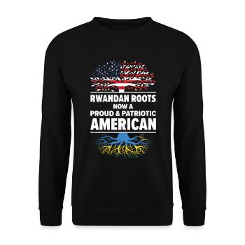 Ruandische amerikanische Patriotin USA Gewachsen - Unisex Pullover - Schwarz - Vorne - Alina (178cm) & Michal (187cm)