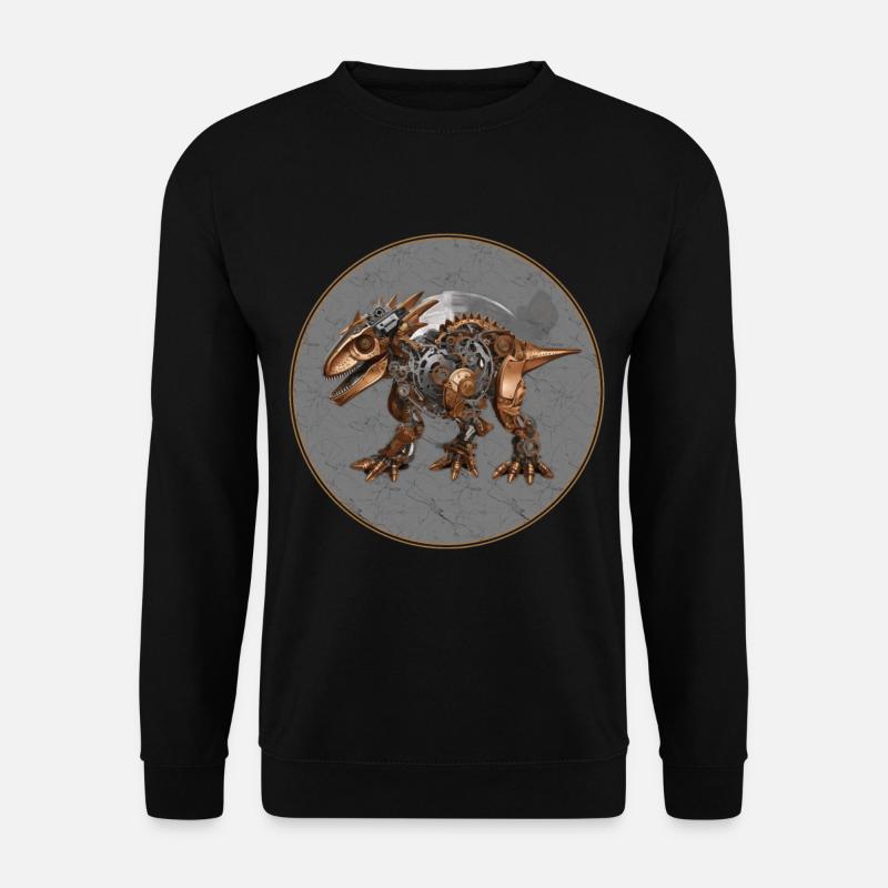 Steampunk-Dinosaurier - Unisex Pullover - Schwarz