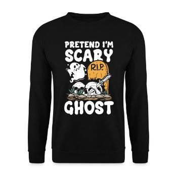 Je fais semblant d’être un fantôme effrayant - Sweat-shirt Unisexe - noir - Devant - Alina (178cm) & Michal (187cm)