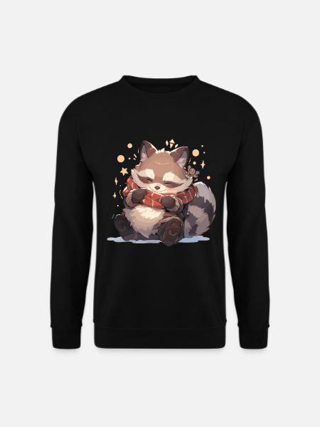 Waschbär Waschbären Waschbär Baby Wachbären - Unisex Pullover - Schwarz