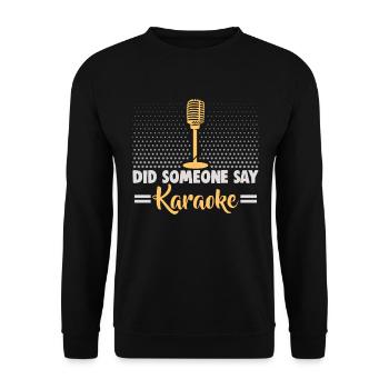Karaoké Chant Chanteur Musique Karaoké Bar - Sweat-shirt Unisexe - noir - Devant - Alina (178cm) & Michal (187cm)