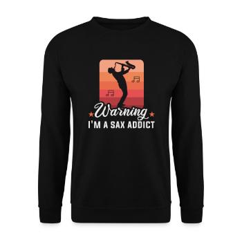 Saxophonist Orchester Musiker Saxophonspieler - Unisex Pullover - Schwarz - Vorne - Alina (178cm) & Michal (187cm)