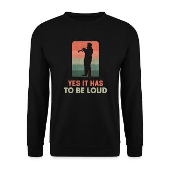 Trumpeter Orchestra Musician Trumpet player - Unisex Sweatshirt - black - Front - Alina (178cm) & Michal (187cm)