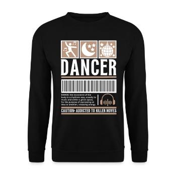 Streetwear Dancing, Dancers, Vintage Fashion Label - Unisex Sweatshirt - black - Front - Alina (178cm) & Michal (187cm)