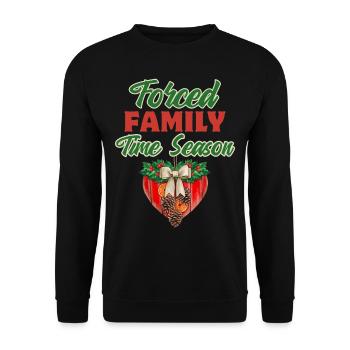 Ironique Dire Fête De Famille Drôle Noël - Sweat-shirt Unisexe - noir - Devant - Alina (178cm) & Michal (187cm)