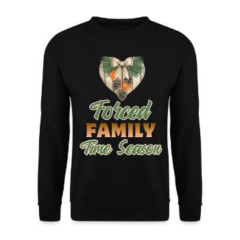 Dicton de Noël ironique, période de Noël - Sweat-shirt Unisexe - noir - Devant - Alina (178cm) & Michal (187cm)
