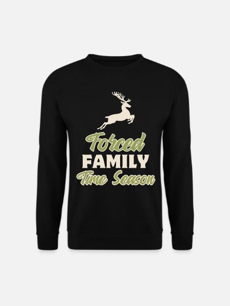 Ironic Christmas Saying, Jumping Deer - Unisex Sweatshirt - black