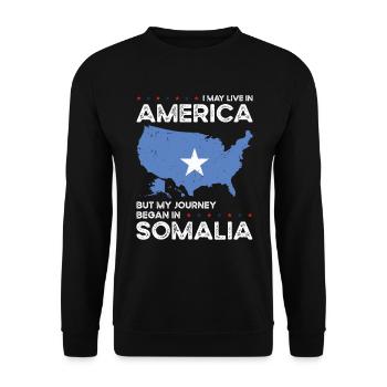 Patriote américain d’origine somalienne États-Unis cultivé - Sweat-shirt Unisexe - noir - Devant - Alina (178cm) & Michal (187cm)