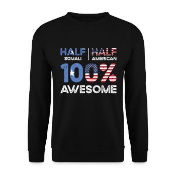 Patriote américain d’origine somalienne États-Unis cultivé - Sweat-shirt Unisexe - noir - Devant - Alina (178cm) & Michal (187cm)