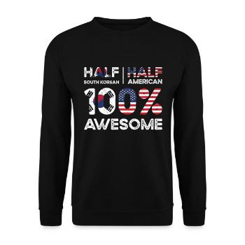 Sud-Coréen Américain Patriote États-Unis - Sweat-shirt Unisexe - noir - Devant - Alina (178cm) & Michal (187cm)