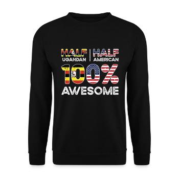 Ugandische amerikanische Patriotin USA Gewachsen - Unisex Pullover - Schwarz - Vorne - Alina (178cm) & Michal (187cm)