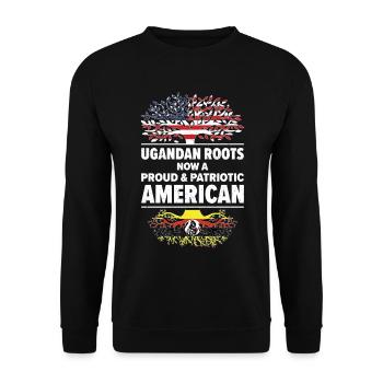 Ugandische amerikanische Patriotin USA Gewachsen - Unisex Pullover - Schwarz - Vorne - Alina (178cm) & Michal (187cm)