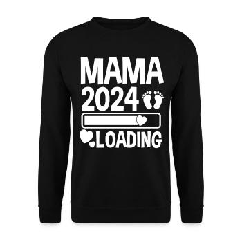 Maman à venir 2024 - Sweat-shirt Unisexe - noir - Devant - Alina (178cm) & Michal (187cm)