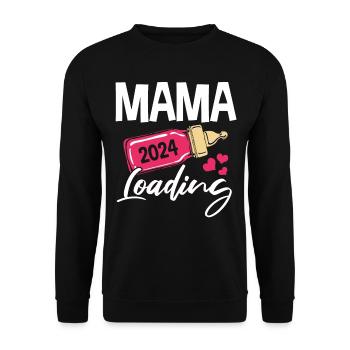 Maman à venir 2024 - Sweat-shirt Unisexe - noir - Devant - Alina (178cm) & Michal (187cm)