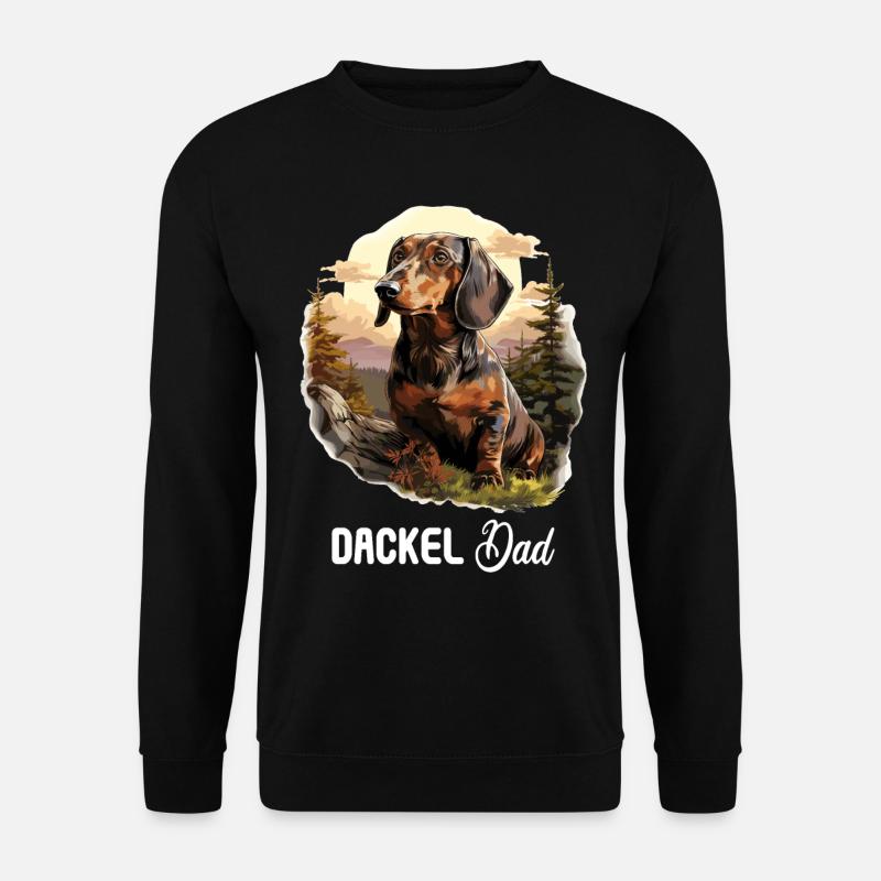 Hund Dackel - Unisex Pullover - Schwarz