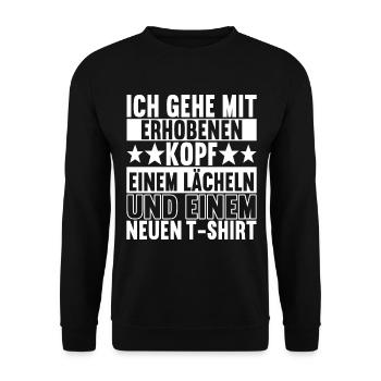 Abschiedsgeschenk Kollege Jobwechsel - Unisex Pullover - Schwarz - Vorne - Alina (178cm) & Michal (187cm)