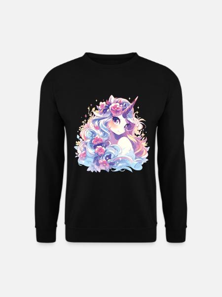 Einhorn Mädchen - Unisex Pullover - Schwarz