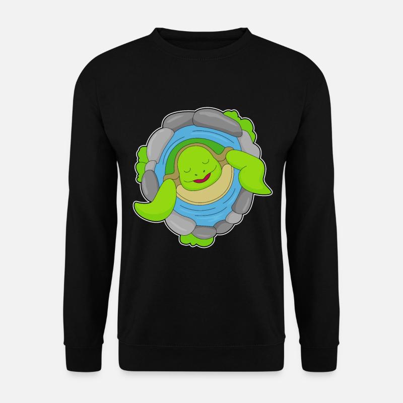 Turtle in hot spring - Unisex Sweatshirt - black