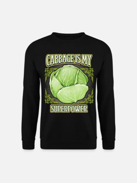 Kohl, Weißkohl, Sauerkraut, lustiger Comic Spruch - Unisex Pullover - Schwarz