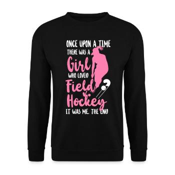 Field Hockey Once Upon A Time - Unisex Sweatshirt - black - Front - Alina (178cm) & Michal (187cm)