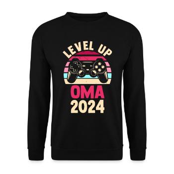 Werdende Oma 2024 - Unisex Pullover - Schwarz - Vorne - Alina (178cm) & Michal (187cm)