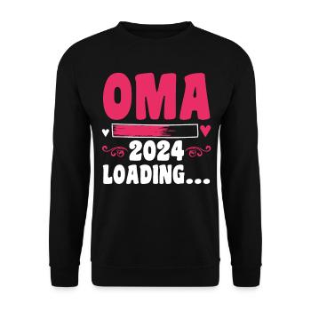 Werdende Oma 2024 - Unisex Pullover - Schwarz - Vorne - Alina (178cm) & Michal (187cm)