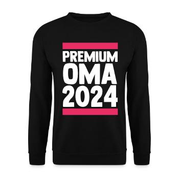 Werdende Oma 2024 - Unisex Pullover - Schwarz - Vorne - Alina (178cm) & Michal (187cm)