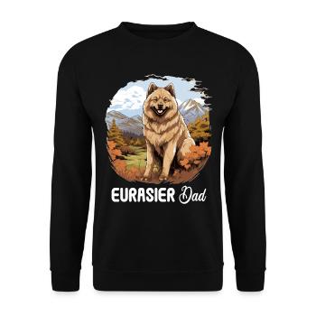 Dog Eurasier - Unisex Sweatshirt - black - Front - Alina (178cm) & Michal (187cm)