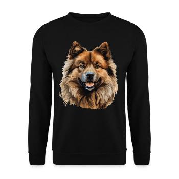 Dog Eurasier - Unisex Sweatshirt - black - Front - Alina (178cm) & Michal (187cm)