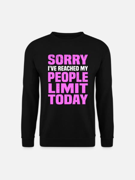 Misanthrop Menschenhasser Asozial Introvertiert - Unisex Pullover - Schwarz