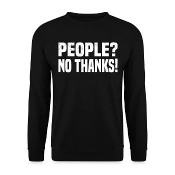 Misanthrope Antisocial Introvert - Unisex Sweatshirt - black - Front - Alina (178cm) & Michal (187cm)