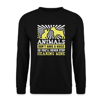 Dog Rescue Designs for Animal Rights Activists - Unisex Sweatshirt - black - Front - Alina (178cm) & Michal (187cm)