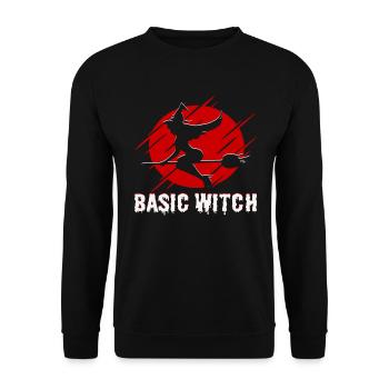 Magische Dunkle Kunst Okkulte Hexen Designs - Unisex Pullover - Schwarz - Vorne - Alina (178cm) & Michal (187cm)