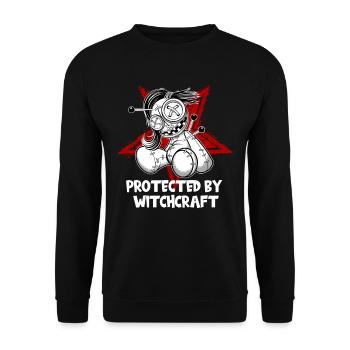 Magische Dunkle Kunst Okkulte Hexen Designs - Unisex Pullover - Schwarz - Vorne - Alina (178cm) & Michal (187cm)