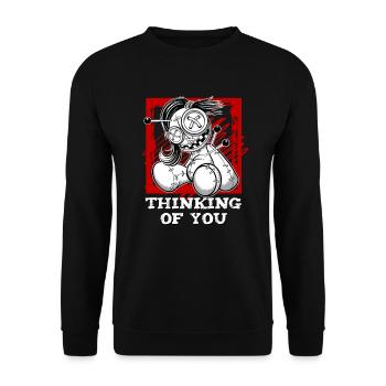 Magische Dunkle Kunst Okkulte Hexen Designs - Unisex Pullover - Schwarz - Vorne - Alina (178cm) & Michal (187cm)