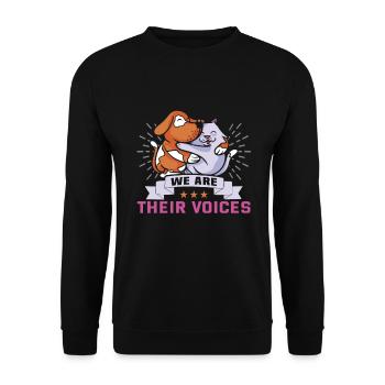 Dog Rescue Designs for Animal Rights Activists - Unisex Sweatshirt - black - Front - Alina (178cm) & Michal (187cm)