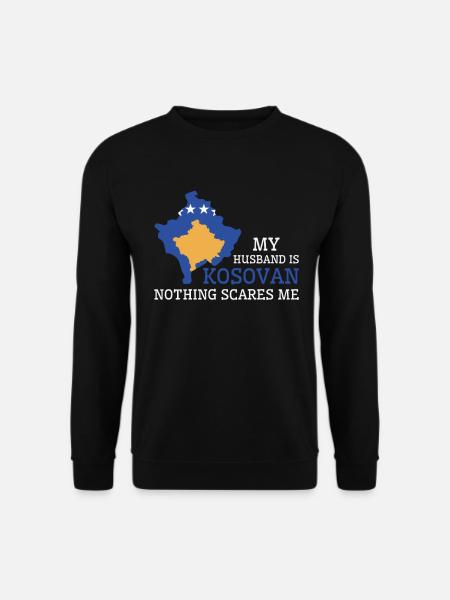 Nothing Scares Me My Wife Is Kosovan Husband - Unisex Sweatshirt - black