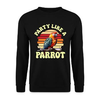 Perruche Perruche Oiseau Perruche Propriétaire - Sweat-shirt Unisexe - noir - Devant - Alina (178cm) & Michal (187cm)