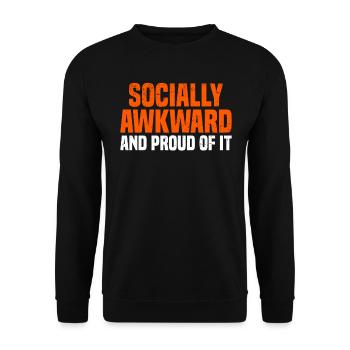 Misanthrop Menschenhasser Asozial Introvertiert - Unisex Pullover - Schwarz - Vorne - Alina (178cm) & Michal (187cm)