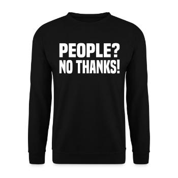 Misanthrope Antisocial Introvert - Unisex Sweatshirt - black - Front - Alina (178cm) & Michal (187cm)