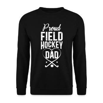 Hockey sur gazon Papa Proud Field - Sweat-shirt Unisexe - noir - Devant - Alina (178cm) & Michal (187cm)