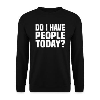 Misanthrope Antisocial Introvert - Unisex Sweatshirt - black - Front - Alina (178cm) & Michal (187cm)