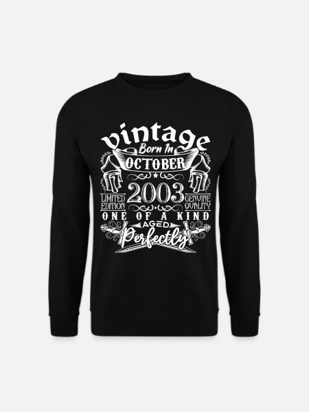 2003 October 2003 Anniversary October 2003 - Unisex Sweatshirt - black