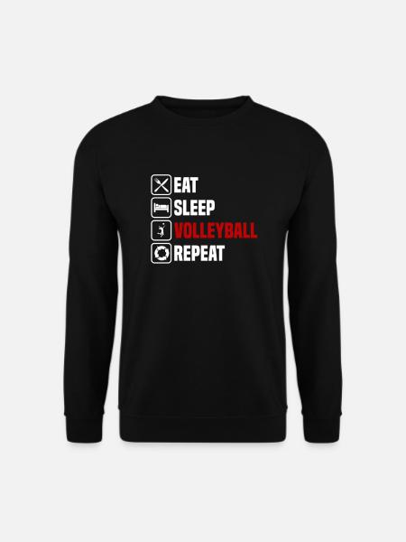 Eat, sleep, volleyball, repeat - Unisex Sweatshirt - black
