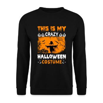 This Is My Crazy Halloween Costume Halloween Ghost - Unisex Pullover - Schwarz - Vorne - Alina (178cm) & Michal (187cm)